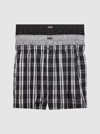 Calvin Klein Underwear HU228960 | Calvin Klein 3 Pack Férfi Boxer Fekete / Szürke / Csíkok